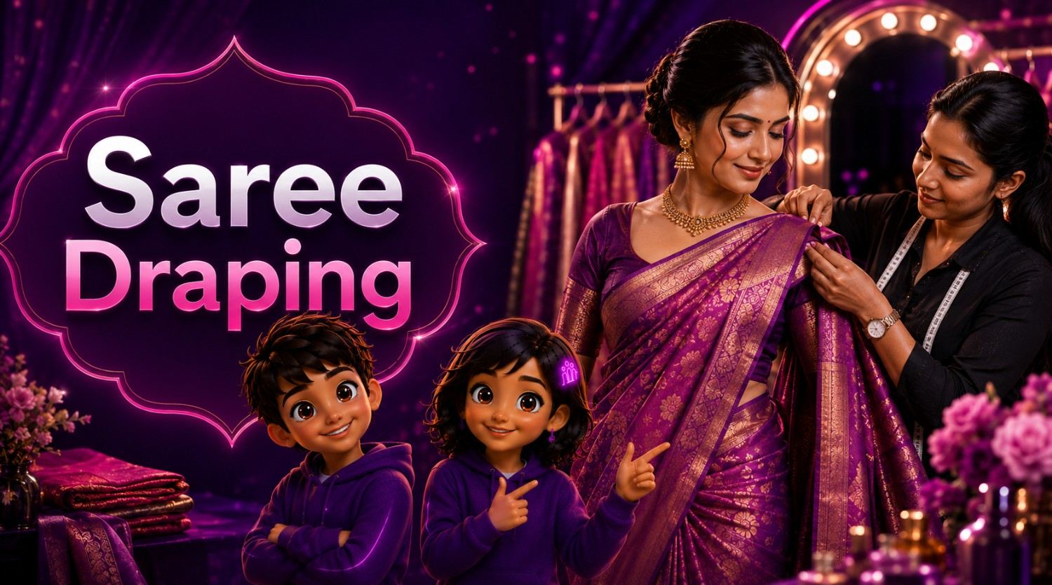 Saree Draping – Up to 25 Persons