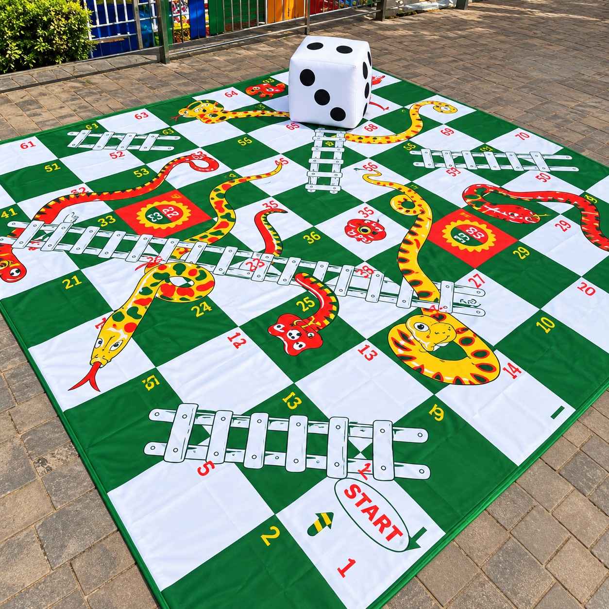 Jumbo Snakes and Ladders Floor Game - Play Monk