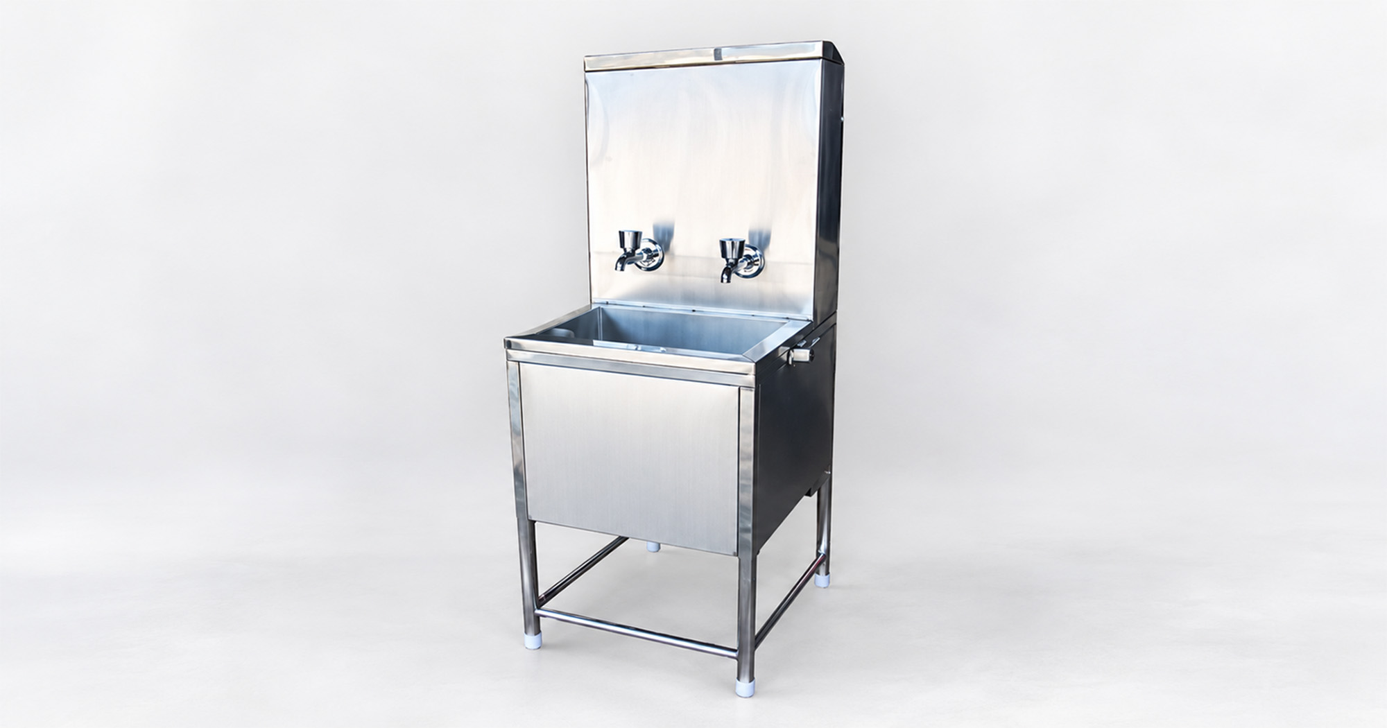 Two-Tap Stainless-Steel Handwash Stations - 2 Nos - Impress Decors