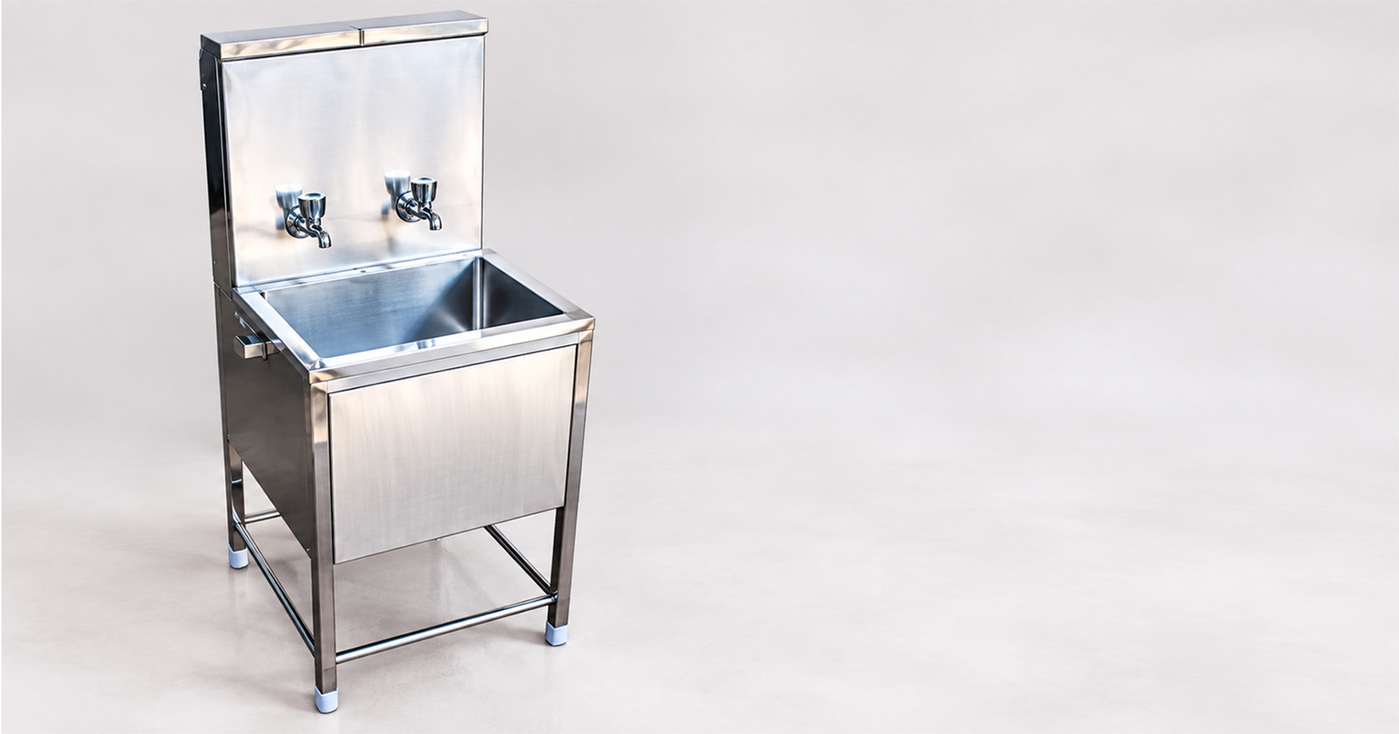 Two-Tap Stainless-Steel Handwash Stations - 4 Nos - Impress Decors