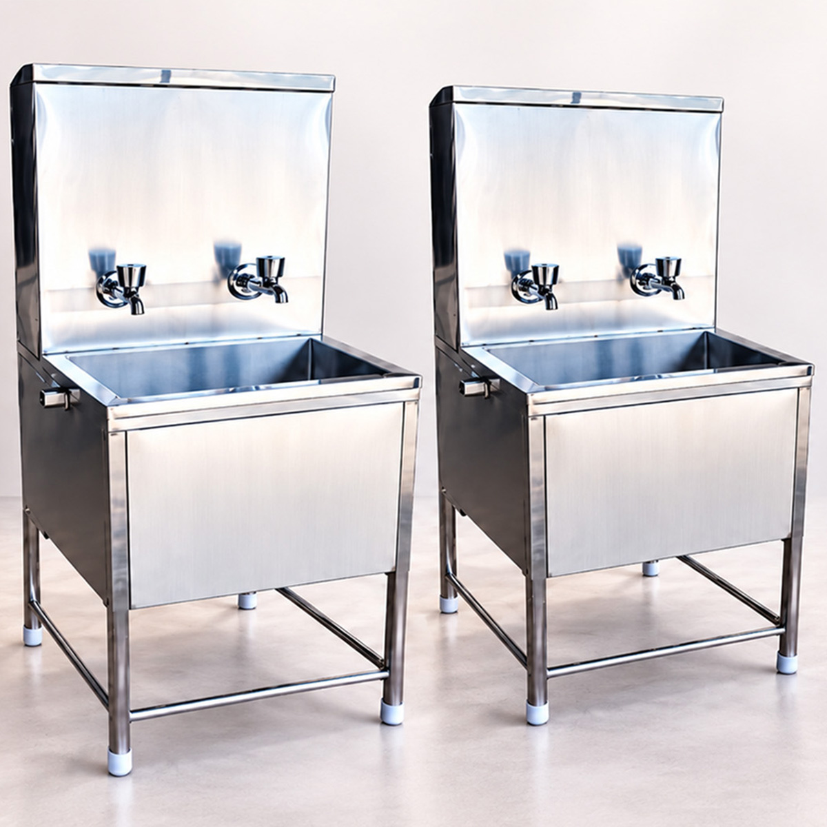 Two-Tap Stainless-Steel Handwash Stations - 8 Nos - Impress Decors