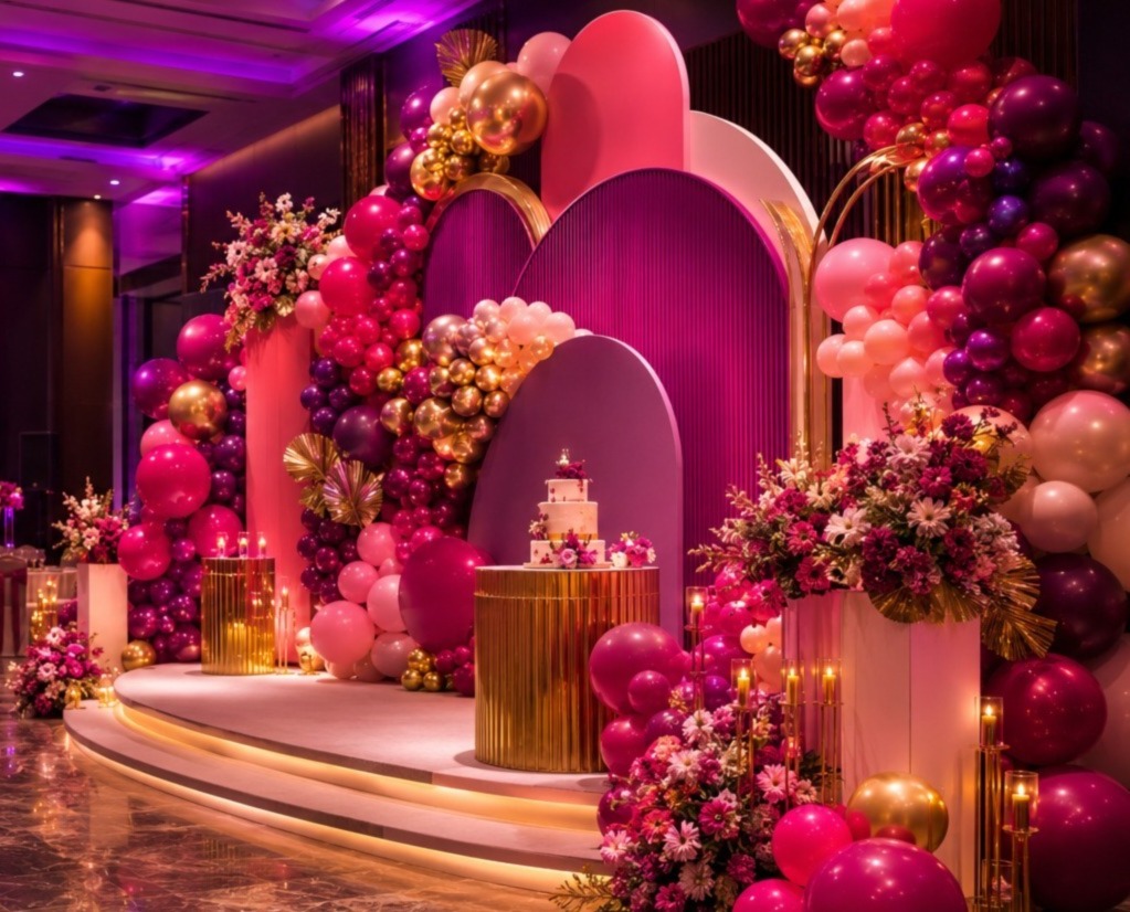 Hall Balloon Birthday Styling