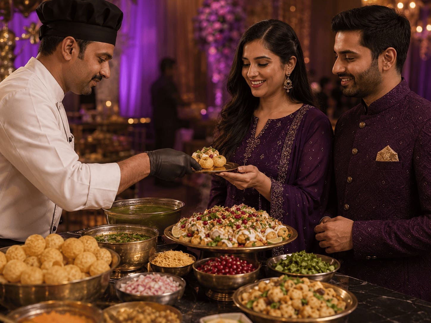 Live Chaat Counter β 50 Guests