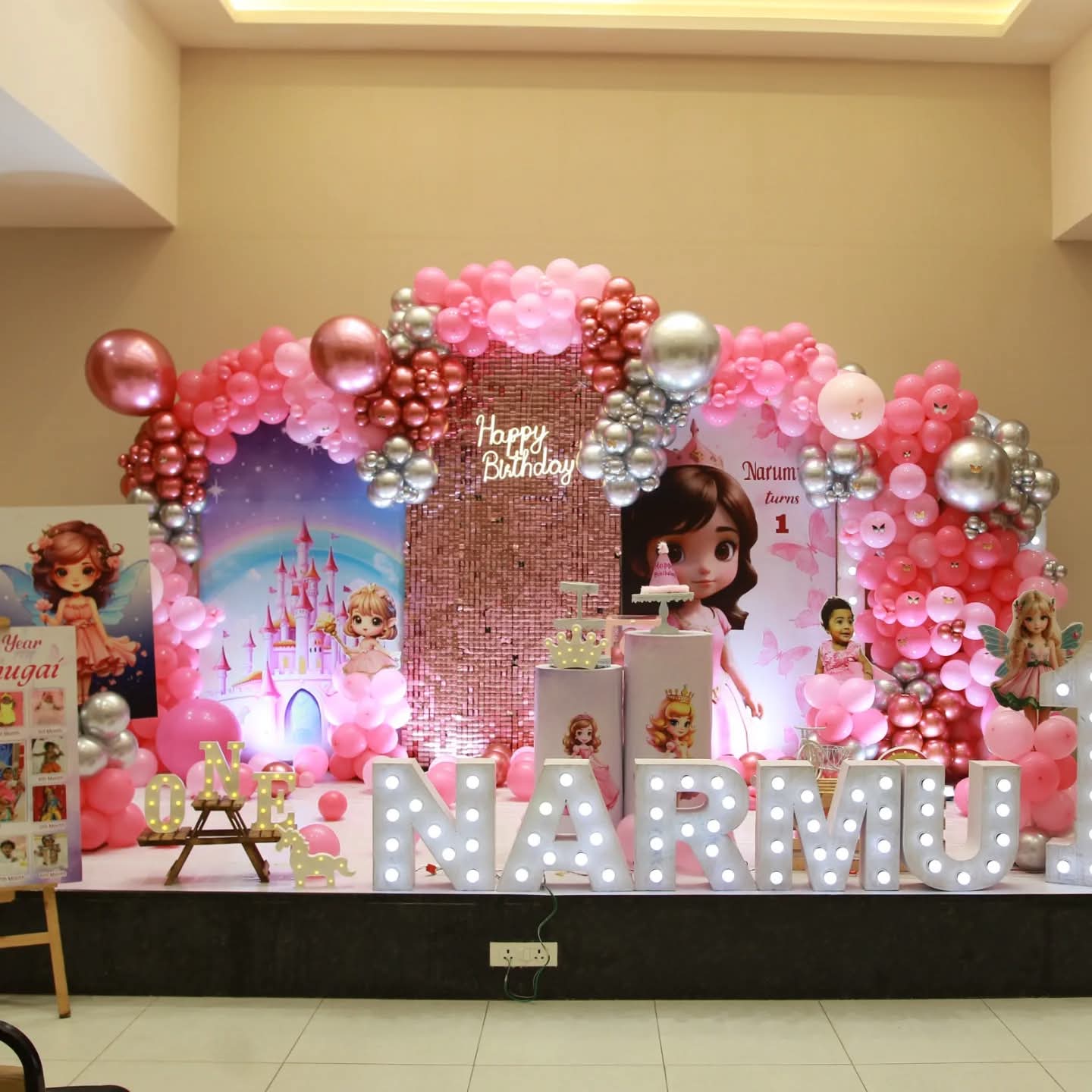 Party / Banquet Hall Balloon Birthday Styling