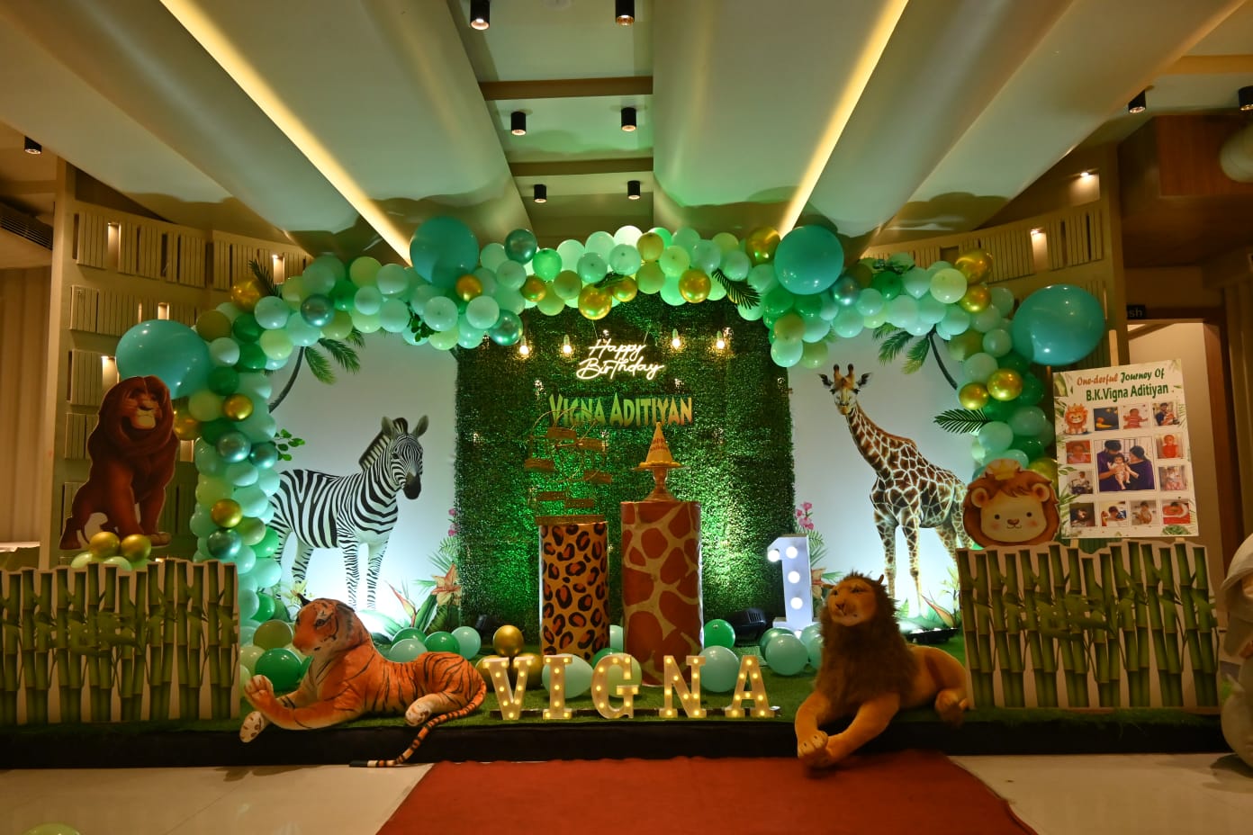 Complete Birthday Décor, Cake, Photography and Baby Entry