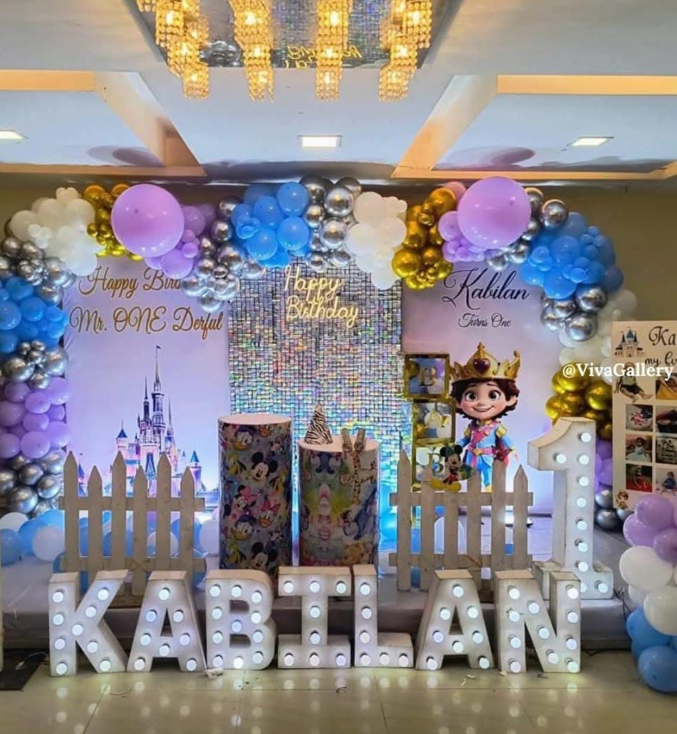 Premium Themed Birthday Décor with Baby Entry