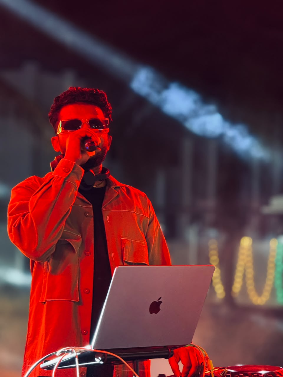 Professional DJ with Console