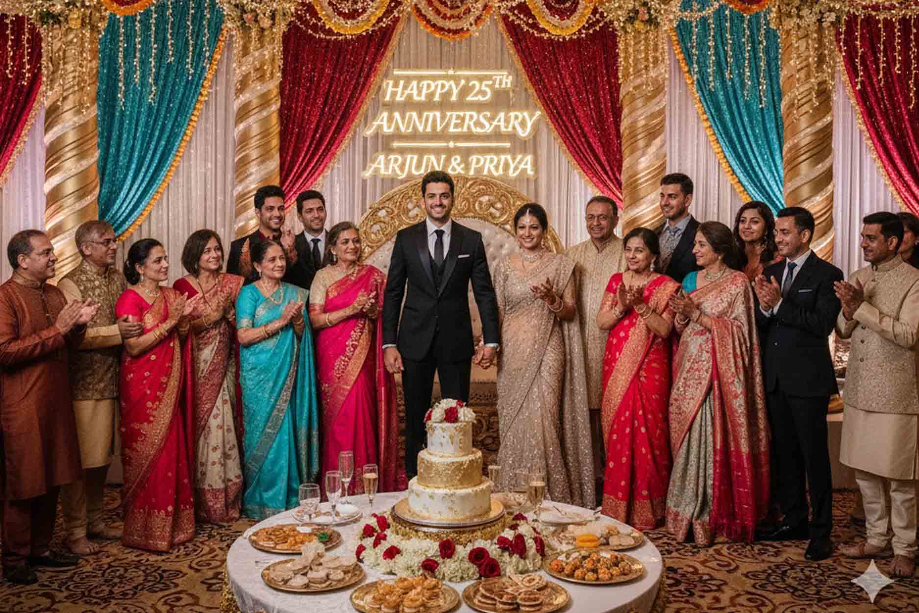 Elegant wedding anniversary celebration setup in Chennai under 2 lakh budget