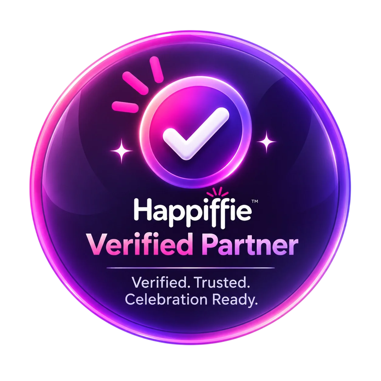 Happiffie Verified Partner — verified, trusted, celebration ready