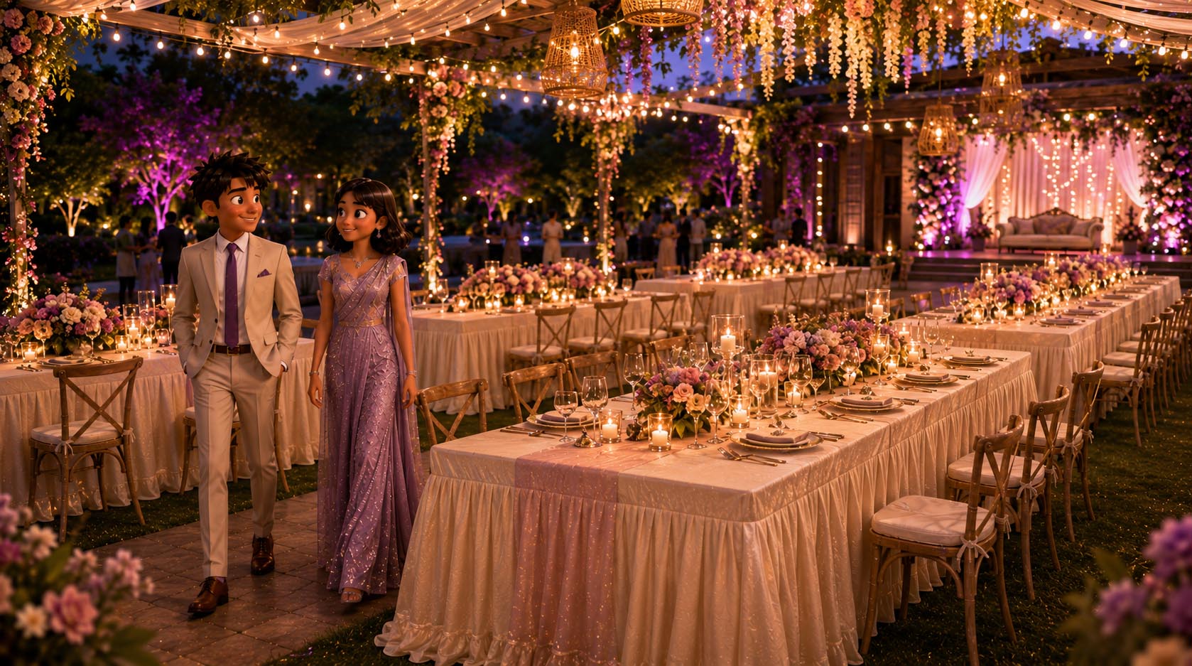 Rectangle Table with Frills